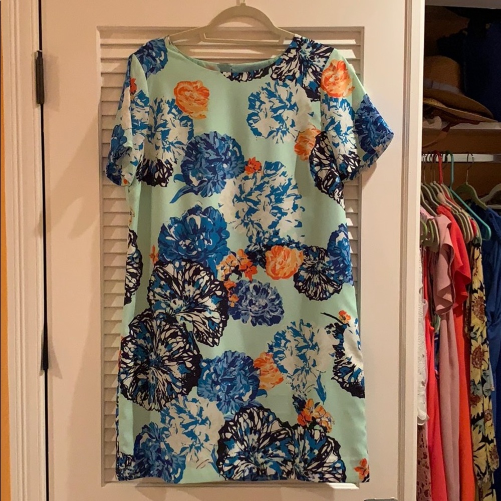 Floral J. Crew shift dress - size 10